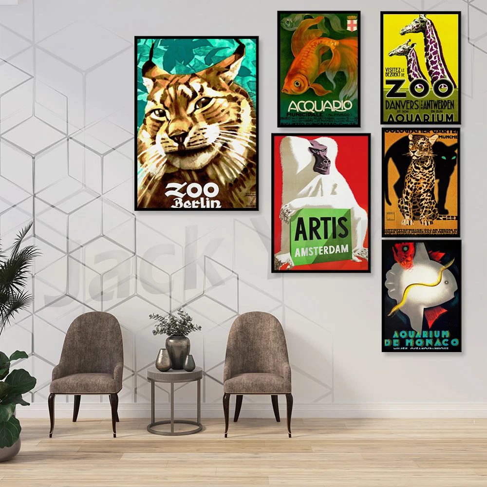 Marine Zoo - Kebun Binatang Amsterdam Monaco, poster perjalanan