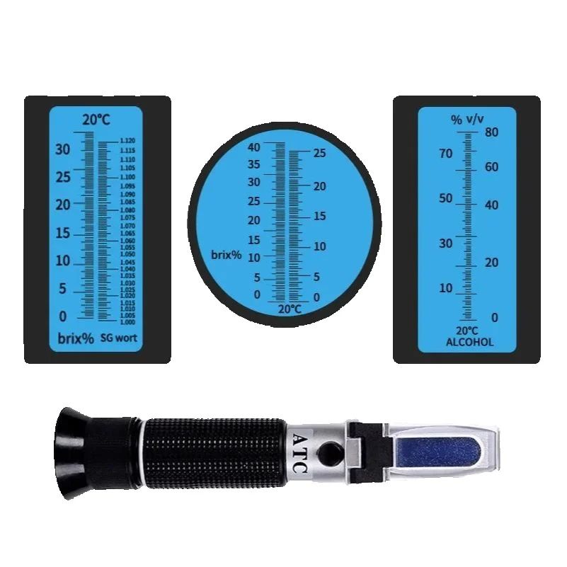 Refractometer Salinity - Pengukur Alkohol Akurat Portabel Penguji Bir