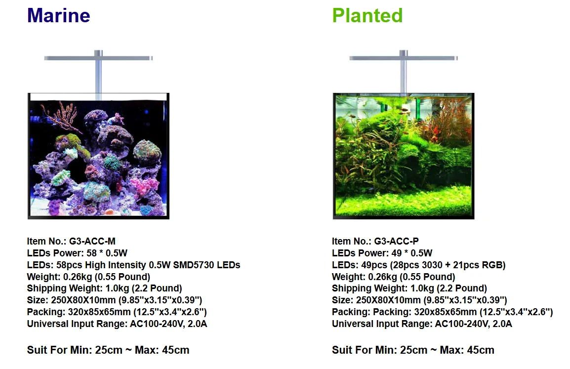MicMol G3 Aqua CC Aquarium Lam - Aqua Marine Tank ulasan dan harga