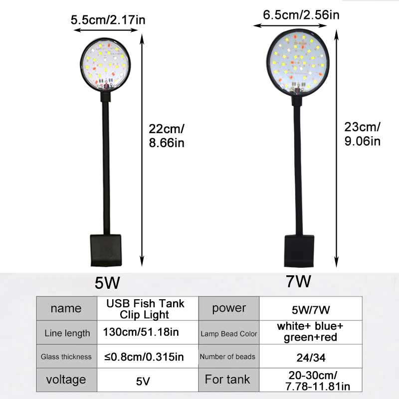 Lampu LED Akuarium USB Lampu T - Aquarium Marine Lights ulasan dan harga