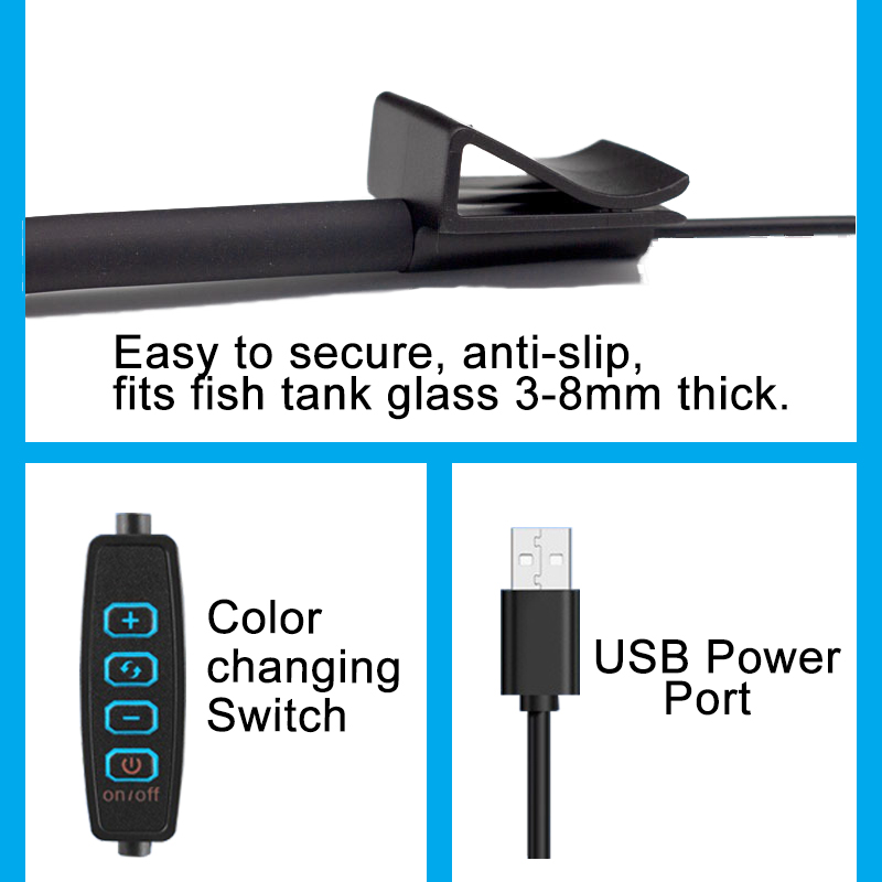 Lampu LED Akuarium USB Lampu T - Aquarium Marine Lights ulasan dan harga