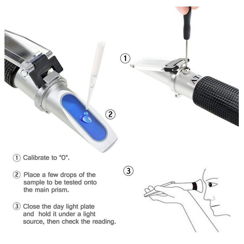 Refraktometer Portabel 2 in 1, - Refractometer Salinity ulasan dan harga