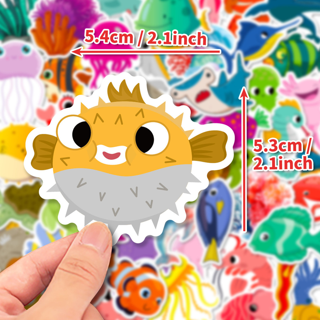 50 Buah Stiker Kehidupan Laut  - Marine Aquarium Design ulasan dan harga