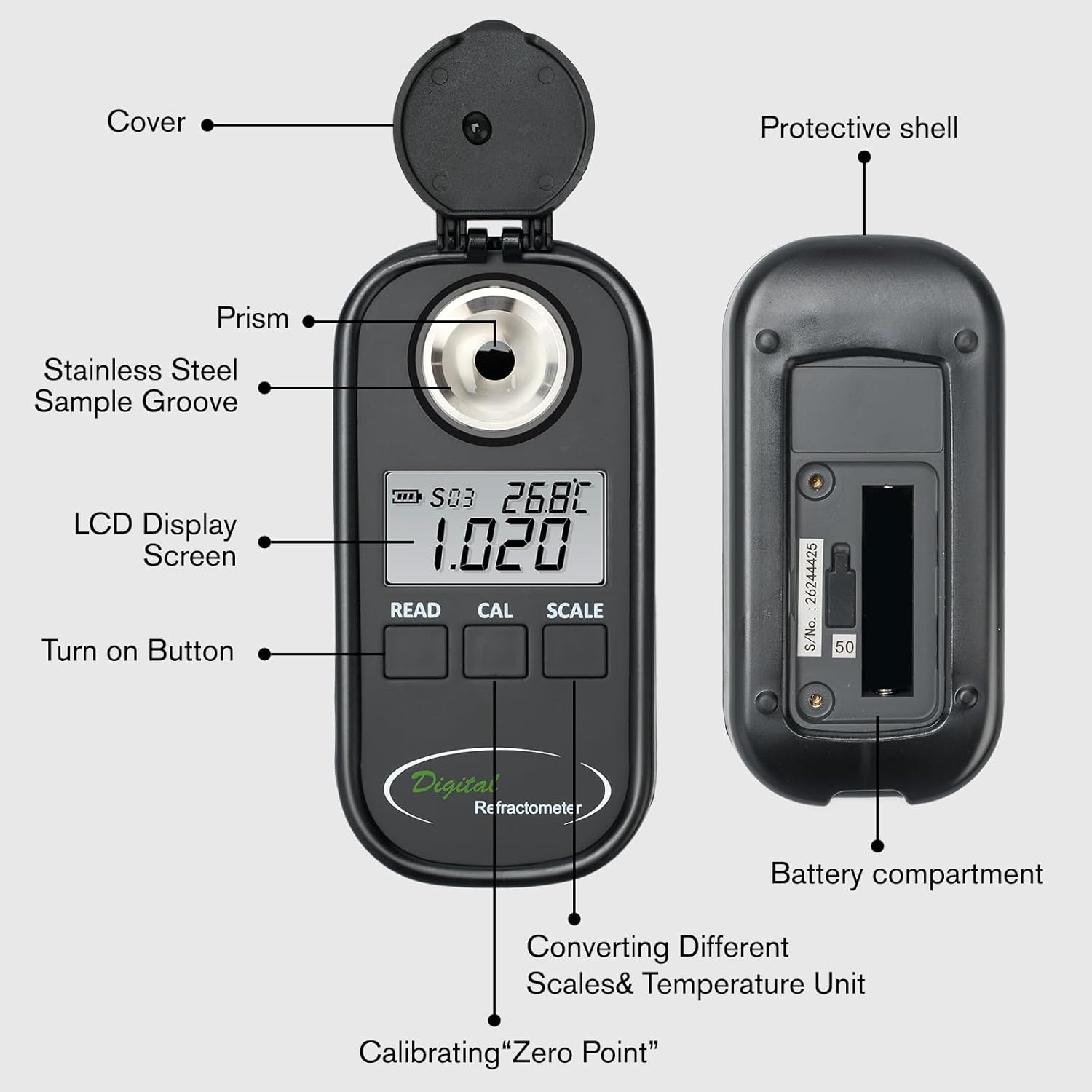 Refraktometer Digital Pengukur - Refractometer Salinity ulasan dan harga