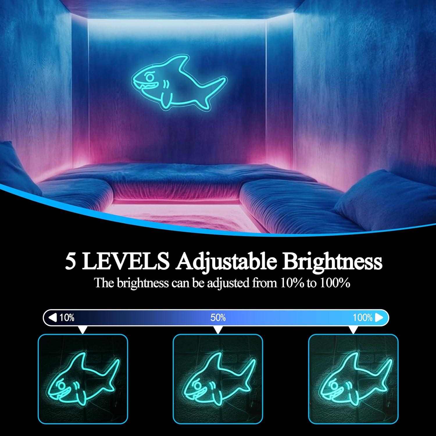 Lampu LED Neon Sign Hiu USB Di - Marine Zoo ulasan dan harga