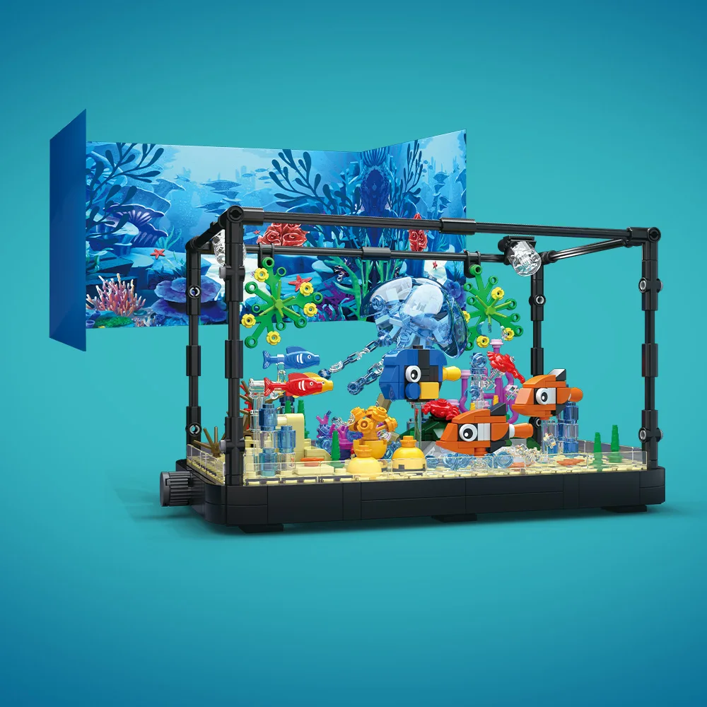 Set Blok Bangunan Akuarium den - Aquarium Marine Lights ulasan dan harga