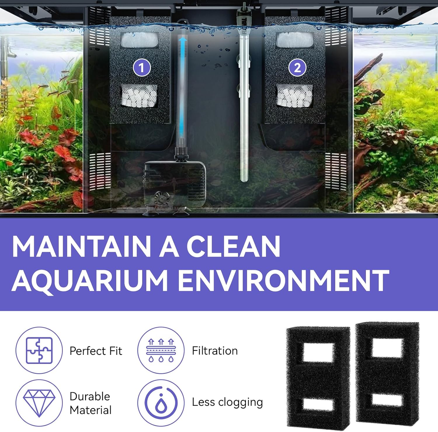Blok Filter Busa Kompatibel un - Fluval Aquarium Spec ulasan dan harga